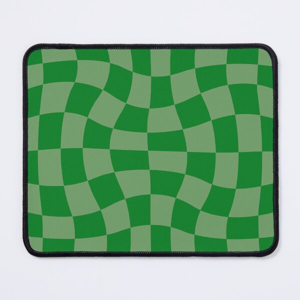 Item preview, Groovy Green Wavy Checkerboard Pattern Trippy 70s Vibes designed and sold by LittleHCreative.