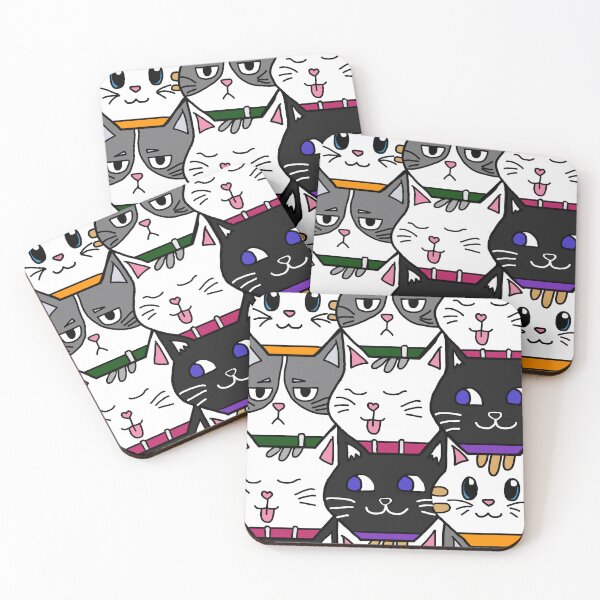 Item preview, Geometric Repeating Cats designed and sold by VioletVenomArt.