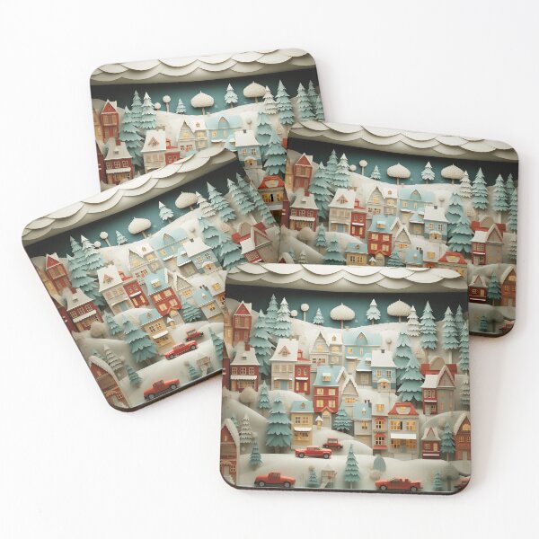 Item preview, Cozy winter town designed and sold by LittleFirework.