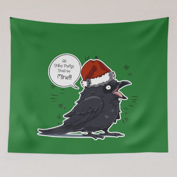 Item preview, Santa Crow All Shiny Things Shall be Mine  designed and sold by myanko.