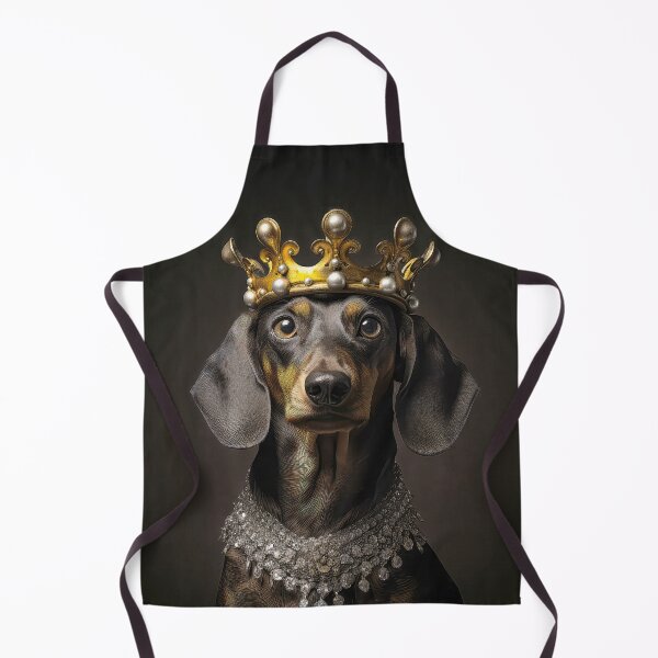 Item preview, Chocolate and Tan Dachshund with Crown 01 designed and sold by Elisabeth Lucas.