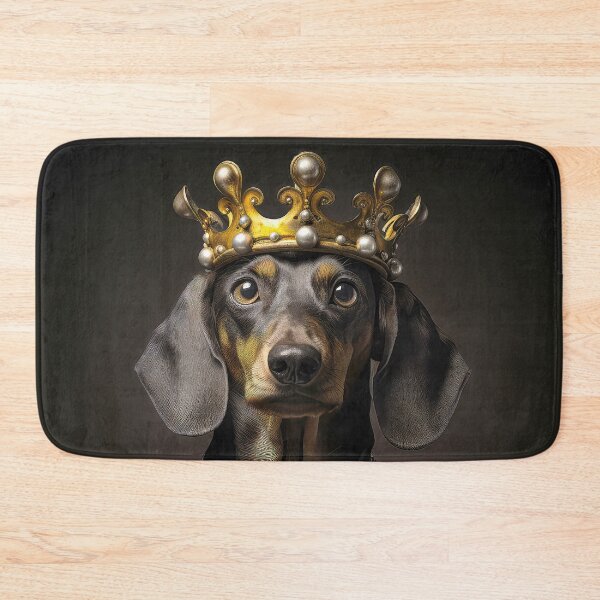 Item preview, Chocolate and Tan Dachshund with Crown 01 designed and sold by Elisabeth Lucas.