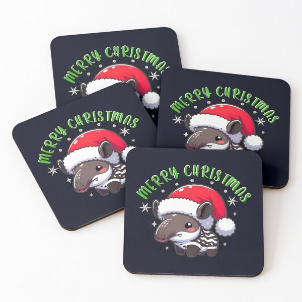 Item preview, Festive Tapir in Santa Outfit - Unique Christmas Holiday Fun  designed and sold by madtoyman.