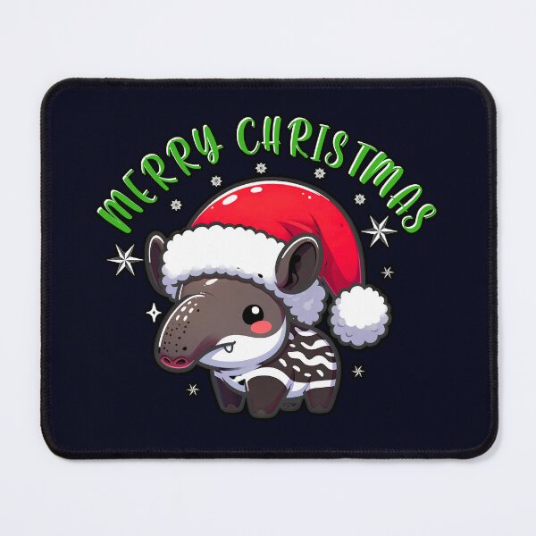 Item preview, Festive Tapir in Santa Outfit - Unique Christmas Holiday Fun designed and sold by madtoyman.