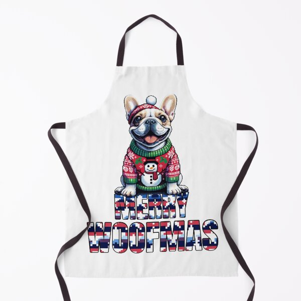 Item preview, Merry Woofmas French Bulldog's Winter Wonderland | Snowman Buddy Frenchie Festivity designed and sold by TheMostLikely.