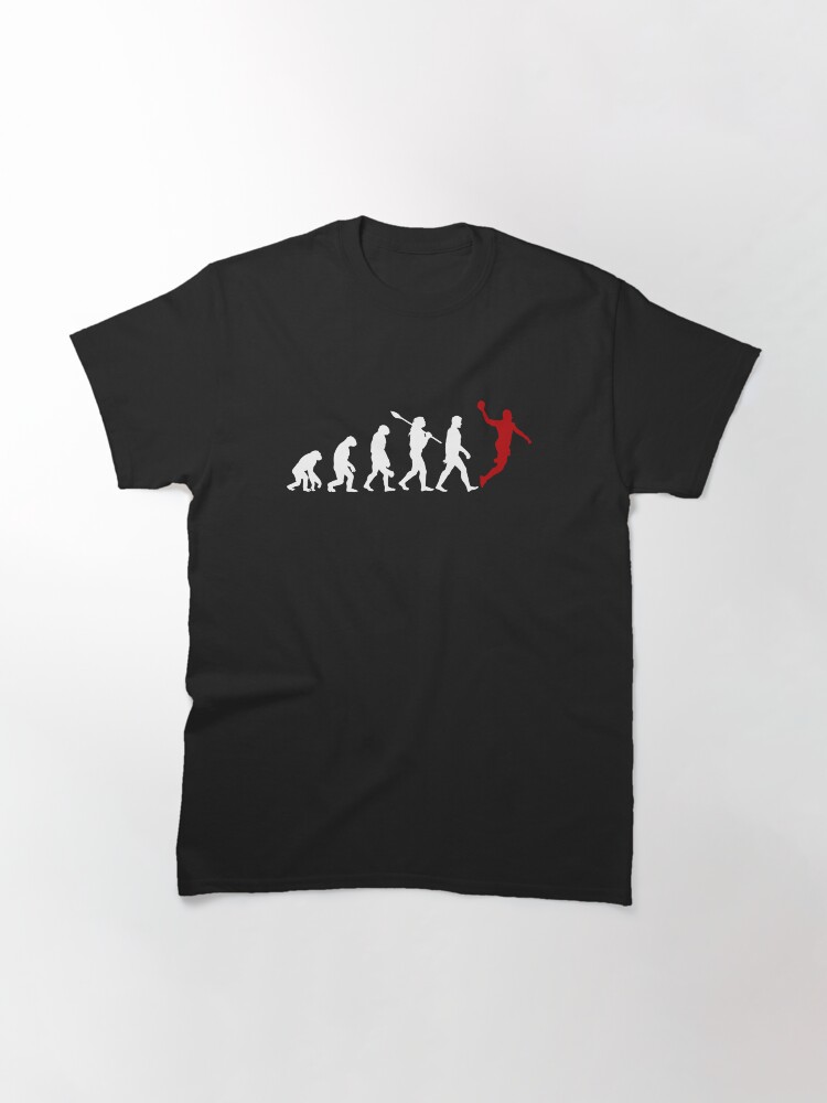 Thumbnail 3 of 7, Classic T-Shirt, Handball Player Evolution of Man Funny designed and sold by fomodesigns.