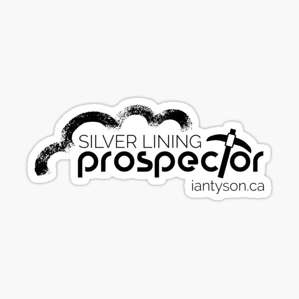 Silver Lining Prospector Logo (Black) Sticker