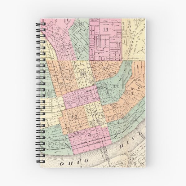 Item preview, Vintage Map of Cincinnati OH (1872) designed and sold by BravuraMedia.