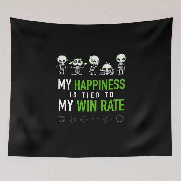 Item preview, GAMER - My Happiness is Tied to my Win Rate designed and sold by SlappyWares.