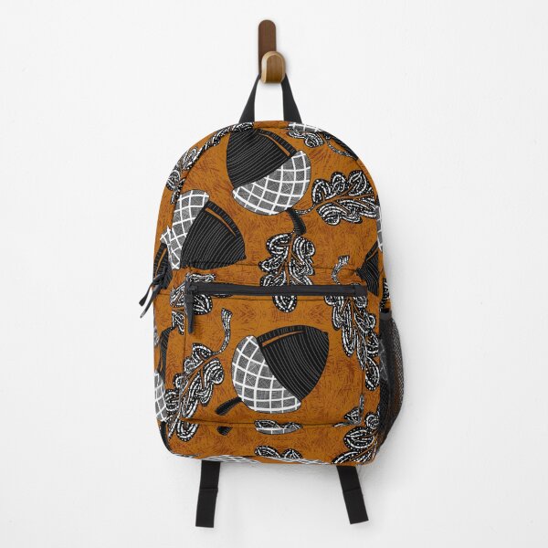 Item preview, Block Print Acorns in Orange designed and sold by the-coin-jar-co.
