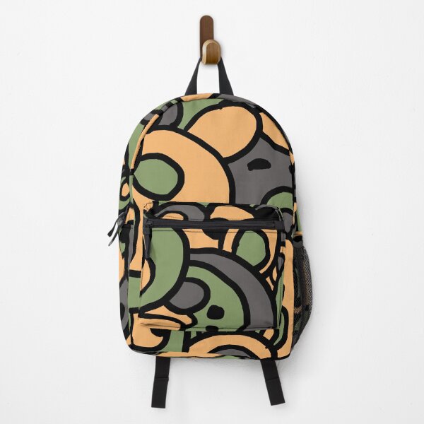 Item preview, Abstract Harmony: Green, Orange, Grey Curves designed and sold by EnjoYarty.