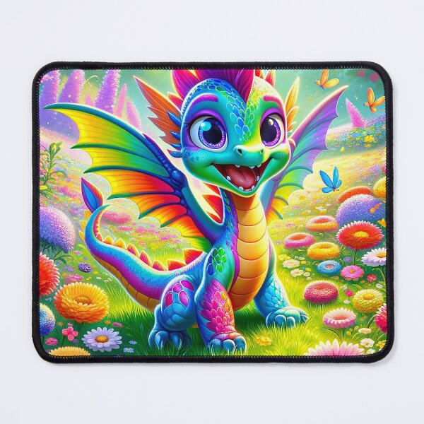 Item preview, Sparkles Flower Festival: A dragon in a riot of colors designed and sold by darkfantasy-atk.