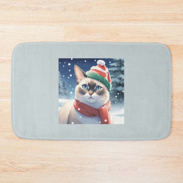 Item preview, Christmas colourpoint cat portrait designed and sold by YukiKenji.
