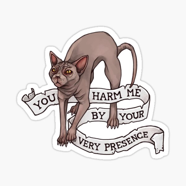 Thanks, I Hate It Funny Cat Sticker Cat Stickers Depressing