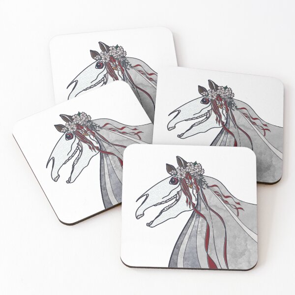 Item preview, Mari Lwyd The Grey Mare designed and sold by TraceyEvansArt.