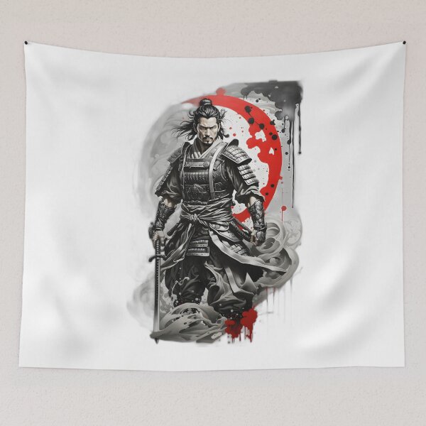 Item preview, Samurai Warrior Tattoo Art Design designed and sold by TrendiKloset.