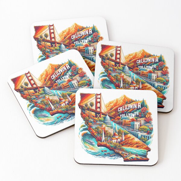 Item preview, California Dreaming: A Collage of Iconic Landmarks designed and sold by FIYARO.