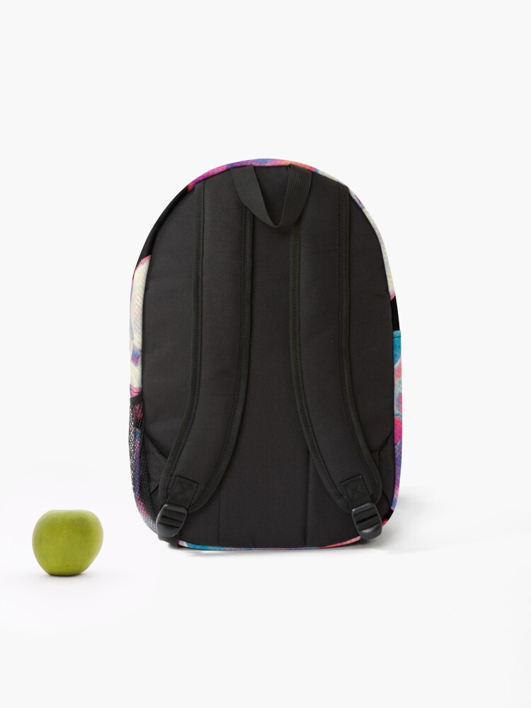 Thumbnail 2 of 3, Backpack, Colorful Fluid Art designed and sold by ColorfulThink.