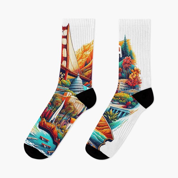 Item preview, California Dreaming: A Collage of Iconic Landmarks designed and sold by FIYARO.