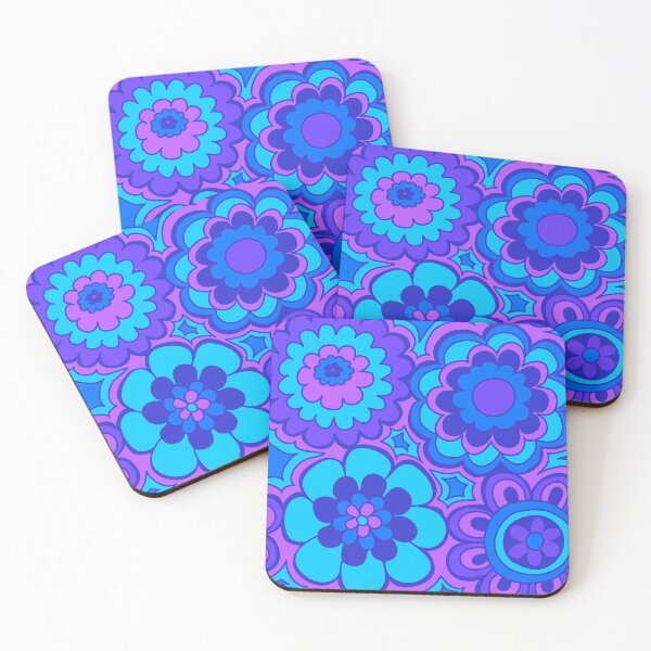Item preview, 239 Seventies Flowers Purple designed and sold by Cressidacarr.