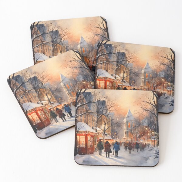 Item preview, The winter festival at sunset designed and sold by LittleFirework.