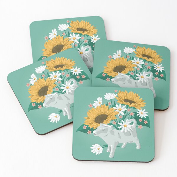 Item preview, Cow Creamer Sunflower and Daisy Bouquet designed and sold by KatrinaJeanC.