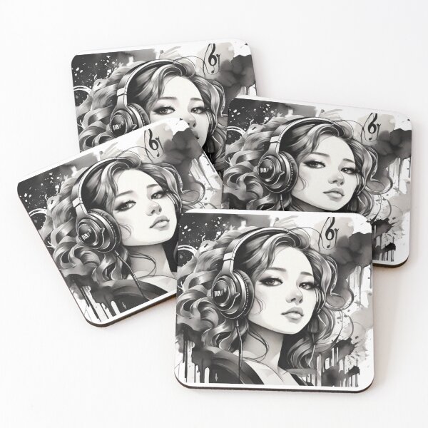 Item preview, Beautiful Girl Listening To Music With Headphones designed and sold by vuslatmedia.