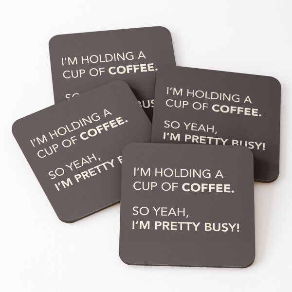 Item preview, Holding a cup of coffee. Coffee Quote. Minimalist designed and sold by lagunaklein.