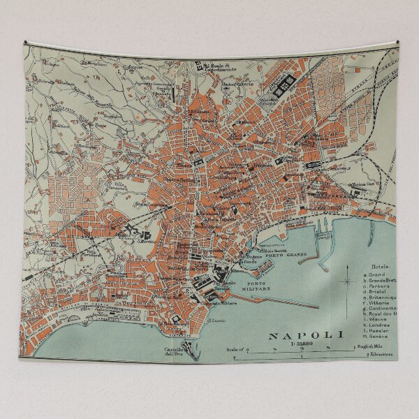 Item preview, Vintage Map of Naples Italy (1911) designed and sold by BravuraMedia.