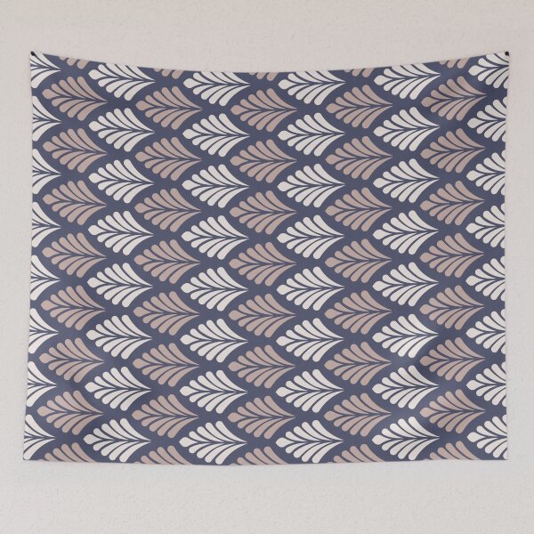 Item preview, Twilight Purple Muted Lilac Leaf Foliage Feathers Art Deco Modern Classic Urban Botanical Pattern designed and sold by PenguinForests.