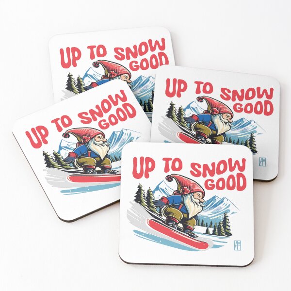 Item preview, Up to Snow Good - Snowboarder Gnome - Funny Christmas - Happy Holidays - Xmas designed and sold by ArtProjectShop.