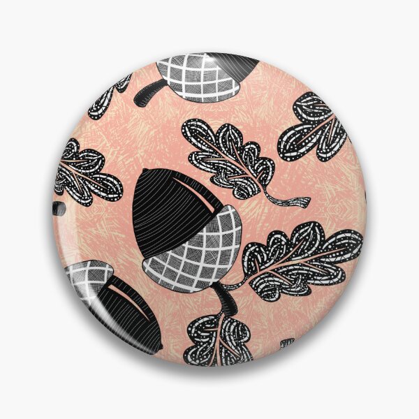 Aperçu de l'œuvre Glands imprimés en bloc en rose créée et vendue par the-coin-jar-co.