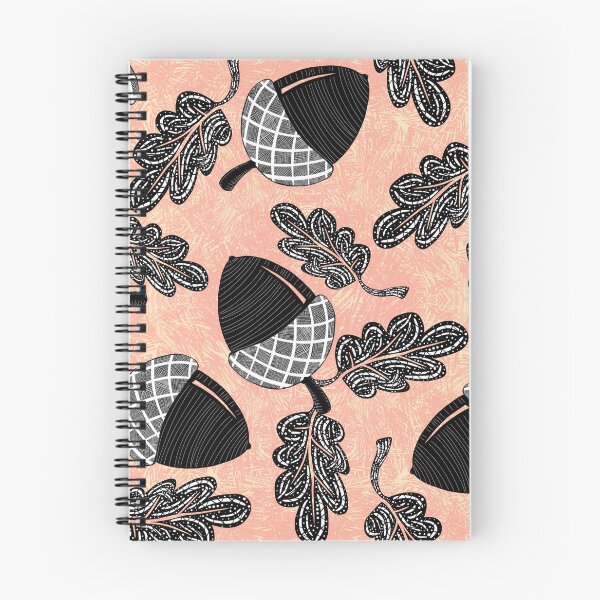 Item preview, Block Print Acorns in Pink designed and sold by the-coin-jar-co.