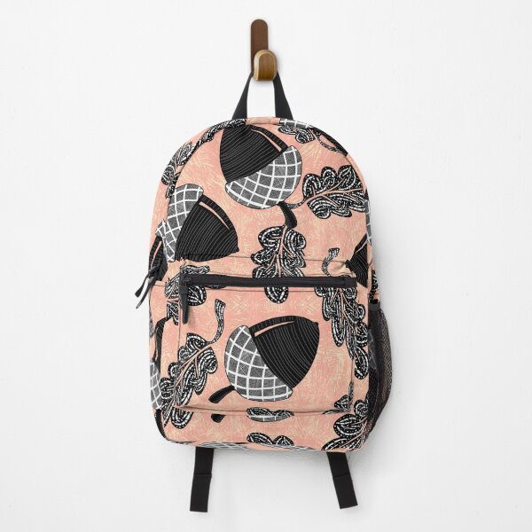Item preview, Block Print Acorns in Pink designed and sold by the-coin-jar-co.