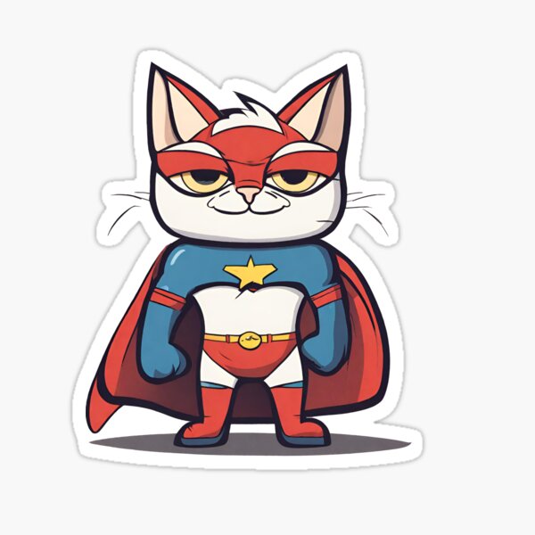 Item preview, Superhero cat designed and sold by StyleSketch.