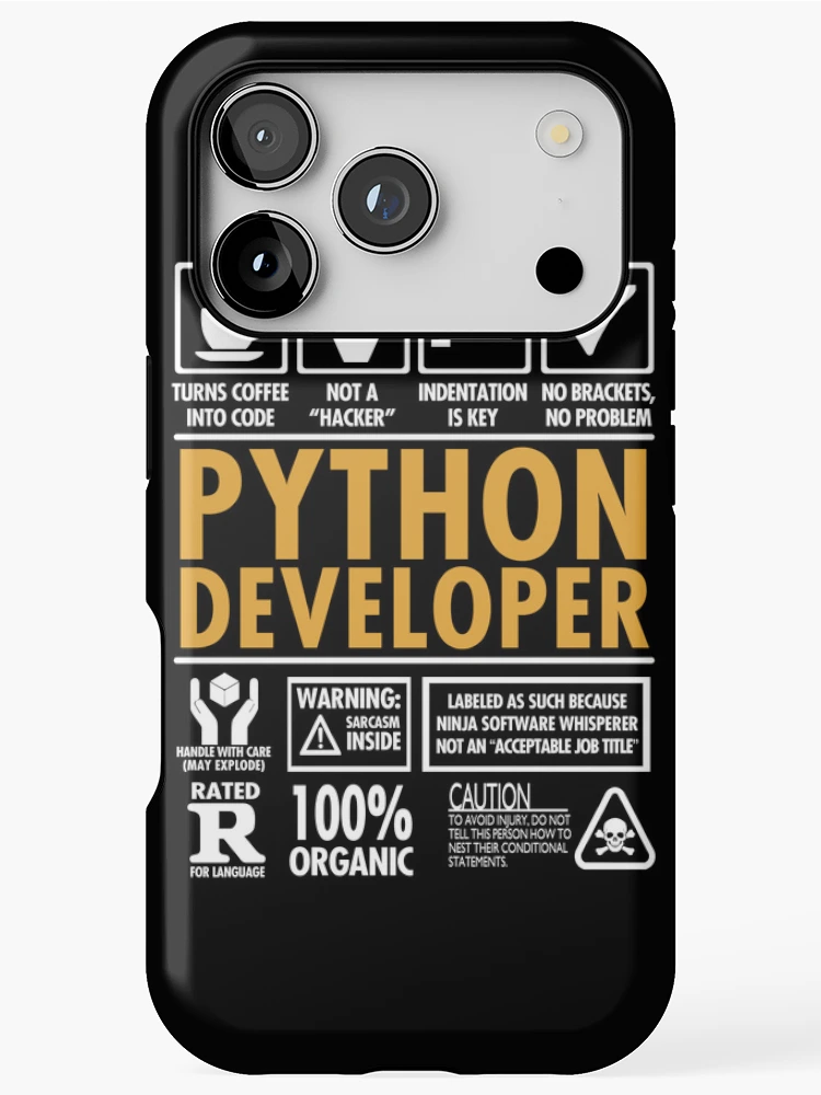 Thumbnail 1 of 4, iPhone Case, Python Developer Programmer Funny Coder's designed and sold by Nerd Shizzle.