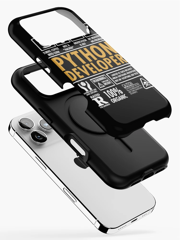 Thumbnail 2 of 4, iPhone Case, Python Developer Programmer Funny Coder's designed and sold by Nerd Shizzle.
