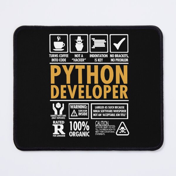 Item preview, Python Developer Programmer Funny Coder's designed and sold by Nerd Shizzle.