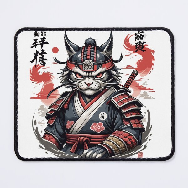 Item preview, vintage japanese samurai ninja cat designed and sold by YolaShopOnline.