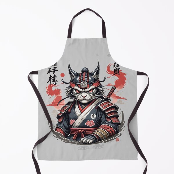 Artikelvorschau, Vintage japanische Samurai-Ninja-Katze entworfen und verkauft von YolaShopOnline.