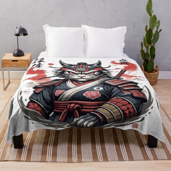 Item preview, vintage japanese samurai ninja cat designed and sold by YolaShopOnline.