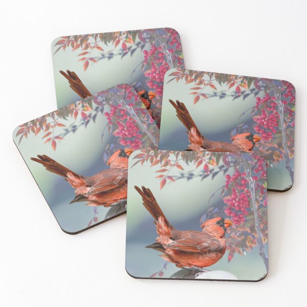Item preview, Northern Cardinal with American Holly designed and sold by Bonnie T.  Barry.