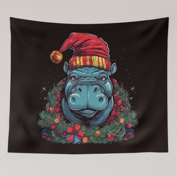 Item preview, Christmas Hippo designed and sold by creativellashop.