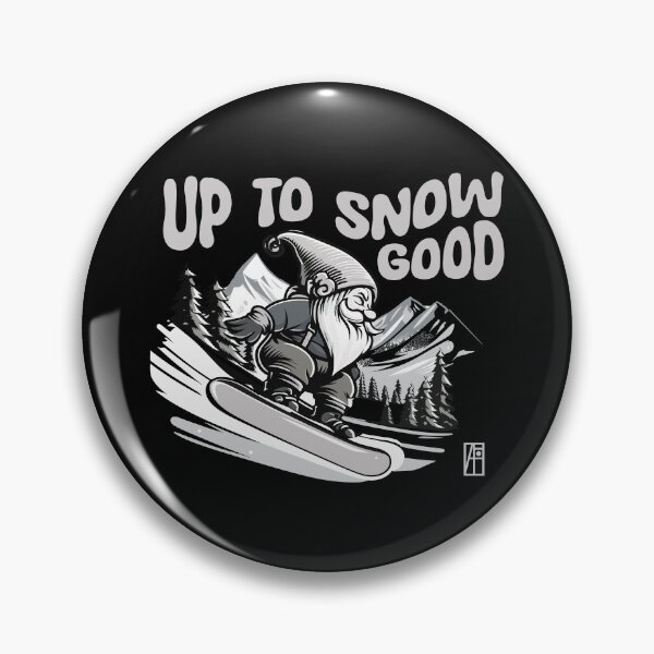 Item preview, Up to Snow Good - Snowboarder Gnome - Funny Christmas - Happy Holidays - Xmas designed and sold by ArtProjectShop.