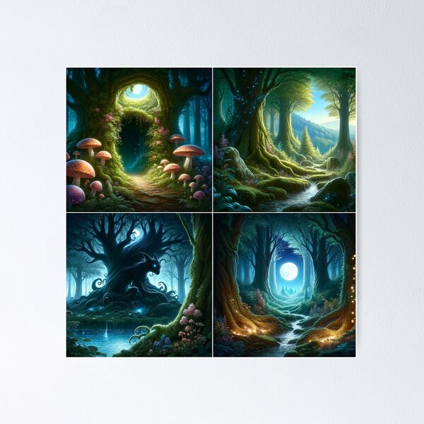 Item preview, Whispers of the Forest: Four Scenes of Enchantment designed and sold by darkfantasy-atk.