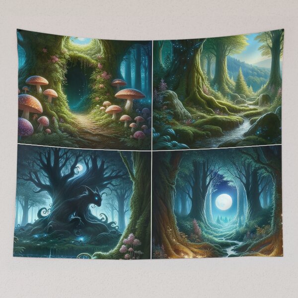 Item preview, Whispers of the Forest: Four Scenes of Enchantment designed and sold by darkfantasy-atk.