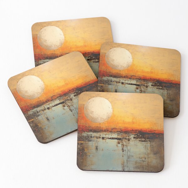 Artikelvorschau, Entdecken Sie "Simplistic & Minimalistic Vintage Sunset" Abstrakte Kunst entworfen und verkauft von ArtificialGenes.
