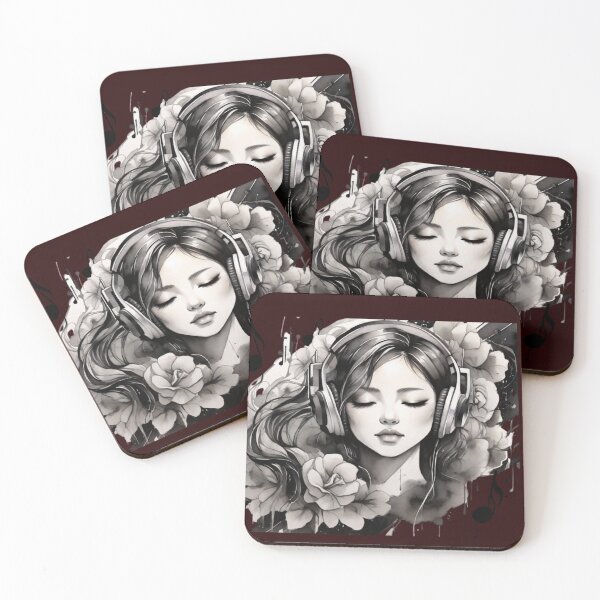 Item preview, Sleeping Beautiful Girl Headphone Music designed and sold by vuslatmedia.