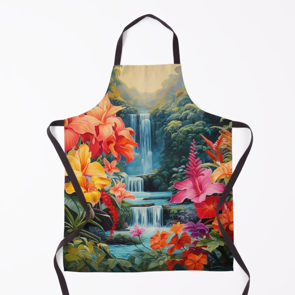 Item preview, Waterfall and Tropical Plants designed and sold by Myra365Art.