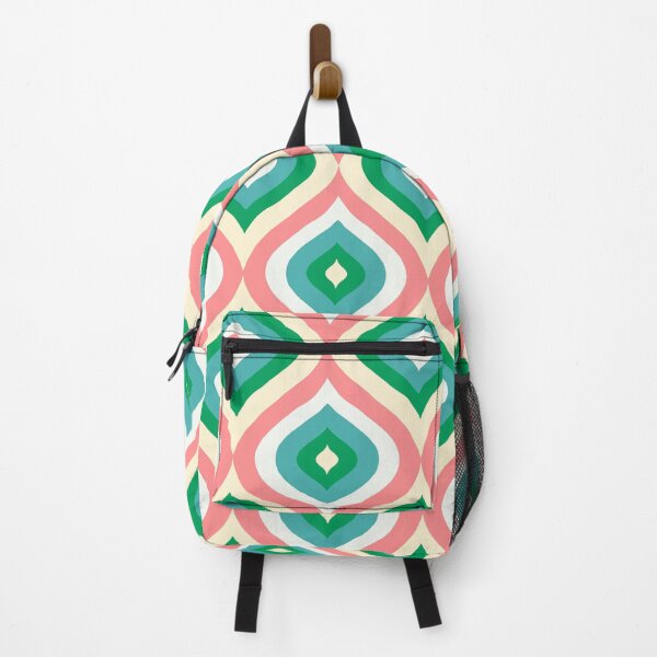 Item preview, Abstract Geometric Drop Pattern (pink/green) designed and sold by Design Minds Boutique.